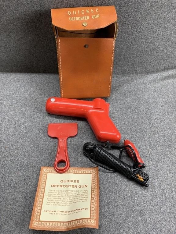 Quickee Defroster Gun & Vintage Thermometer