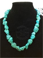 Turquoise chunk necklace