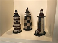 Wooden Lighthouse Birdhouses
