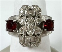 GOLD RUBY WITH DIAMOND RING
