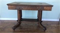 Antique Table w/ drawer and shelf  on