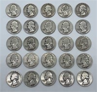 (25) Pre-64 Silver Quarters