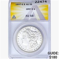 1897-S Morgan Silver Dollar ANACS AU58