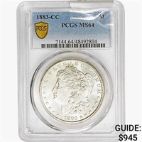 1883-CC Morgan Silver Dollar PCGS MS64