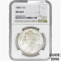 1880-S Morgan Silver Dollar NGC MS66+