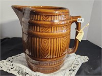 Vnt. Brown pottery pitcher