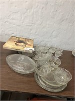 LRG. FOOD SERVING/ PLATTERS GLASSWARE LOT