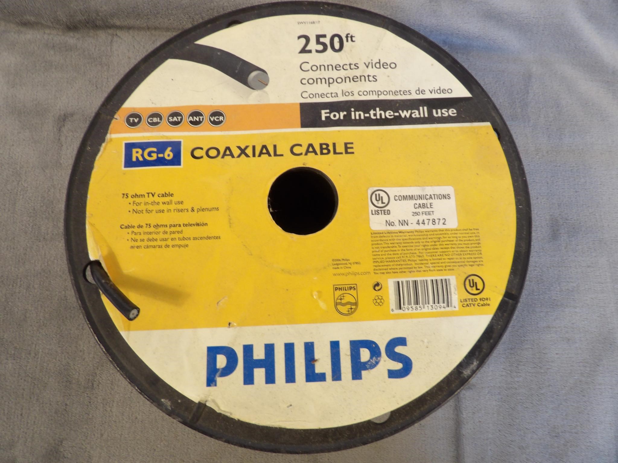 Philips RG-6 Coaxial Cable (Partial roll)