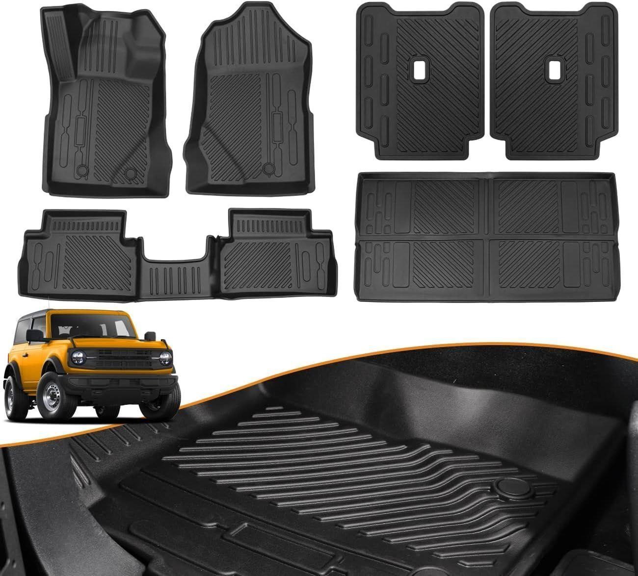 6 PC SET Ford Bronco Floor Mats Seat Cargo $168