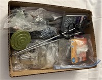 assorted hardware, chain, S hooks and more
