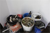 5 containers of misc bolts and washers