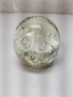 Handmade Art Glass Trumpet Flower Paperweight