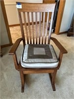 Oak Rocking Chair with Pad