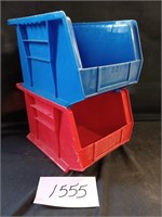 2 Plastic Tool Bins 8.5"x10.5"x6.5"