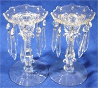 Pair Cambridge 3121 Prism Candlesticks