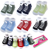 6 Pairs 0-6 month Baby Sneaker Newborn Ankle Sock