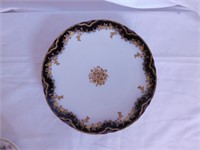 6 antique porcelain hand painted plates