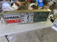 old u-haul lighted clock (works)