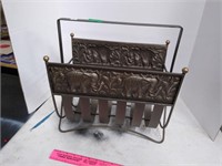 Elephant Themed Metal Magazine Rack