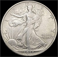1917-S Walking Liberty Half Dollar NEARLY