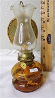 Vtg Amber 3 Star Oil Lamp Japan