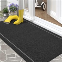 WF6286  PABUBE Outdoor Doormat 17"x 29" Black
