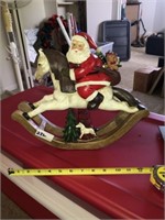 Santa on Horse ~ Manger ~ Decor + Tote & Lid