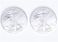 Coin 2 Silver Eagle 1 Oz. .999 Fine Silver Rounds