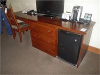 Room 202- Desk/Dresser 89" L x 23" D c/w Chair