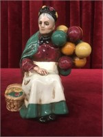 Ceramic Balloon Lady Figure
