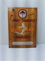 Camp Tamarack Water Skier Award - Wooden