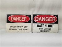 Old Metal Danger Industrial Signs