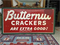 Large Butternut Crackers Tin sign w/ frame