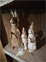 Paper mache rabbit & more