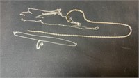 Sterling necklaces/some have knots or broken