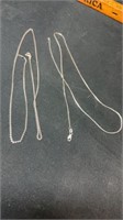 2) sterling chains/7 grams