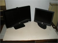 2 Dell Flat Screen Computer Monitors