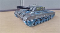 TIN FRICTION TOY ARMY TANK
