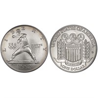 1992 Olympic Baseball 90% Silver US Dollar Coin