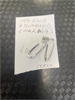 14K Gold & Diamond Earrings 4.0G