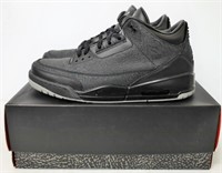 Nike Air Jordan 3 Retro Black Flip Sneakers Sz 13