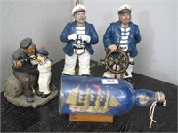 Four Nautical Themed Decorative Pieces