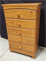 Stanford Pine 5 Drawer Chest of Drawers
