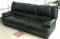 Used Faux Leather Couch Black