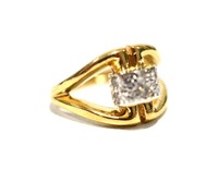 Small 14K Gold & Diamond Ring