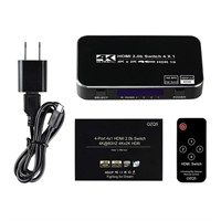 NEW - 2020 4 Port 18Gbps HDR 4K HDMI 2.0 Switch