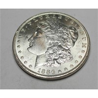 1886 P BU Morgan Silver Dollar