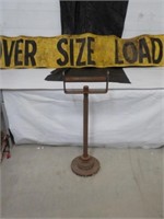 Over sized load banner and roller support.