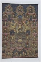 Vintage Tibetan Hand Paint Thanka