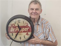 VTG DR PEPPER Clock General ElectricWorks See Pic